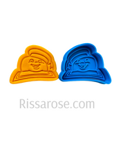 Load image into Gallery viewer, ghost cookie cutter and stamp marshmallow man face