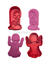 Load image into Gallery viewer, muslim boy girl praying cookie fondant eid ramadan embosser hijab stamp