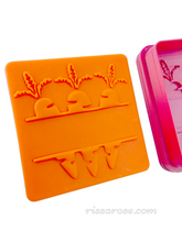 Load image into Gallery viewer, easter cookie cutter - carrot cookie debosser personalised name carrots frame