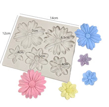 Load image into Gallery viewer, Large Daisy Sunflower Silicone Mould blossom Cake Fondant Sugarcraft Soap