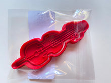 Load image into Gallery viewer, music theme cookie cutter stamp - music note treble clef quarter beat cello saxophone cello