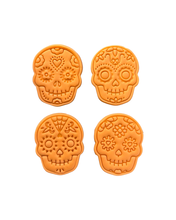 Load image into Gallery viewer, Day of the Dead Día de Muertos Sugar Skull Cookie Cutter Stamp Halloween Cinco de mayo
