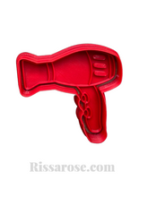 Load image into Gallery viewer, hairdresser hair salon cookie cutter stamp - hair dyer, hair clip, flat iron, scissors, roller, hair dye bowl, condition, and spray 6 hair dryer