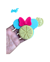 Load image into Gallery viewer, Lemon theme cookie cutter embosser half slice full slice baby shower