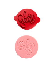 Load image into Gallery viewer, Oh Baby Cookie stamp debosser raised Fondant baby Shower