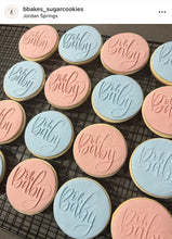 Load image into Gallery viewer, Oh Baby Cookie stamp debosser raised Fondant baby Shower
