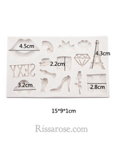 Load image into Gallery viewer, valentine's day silicone mould lip sexy hat luxury alfie towler high heel rose makeup beetle car dove