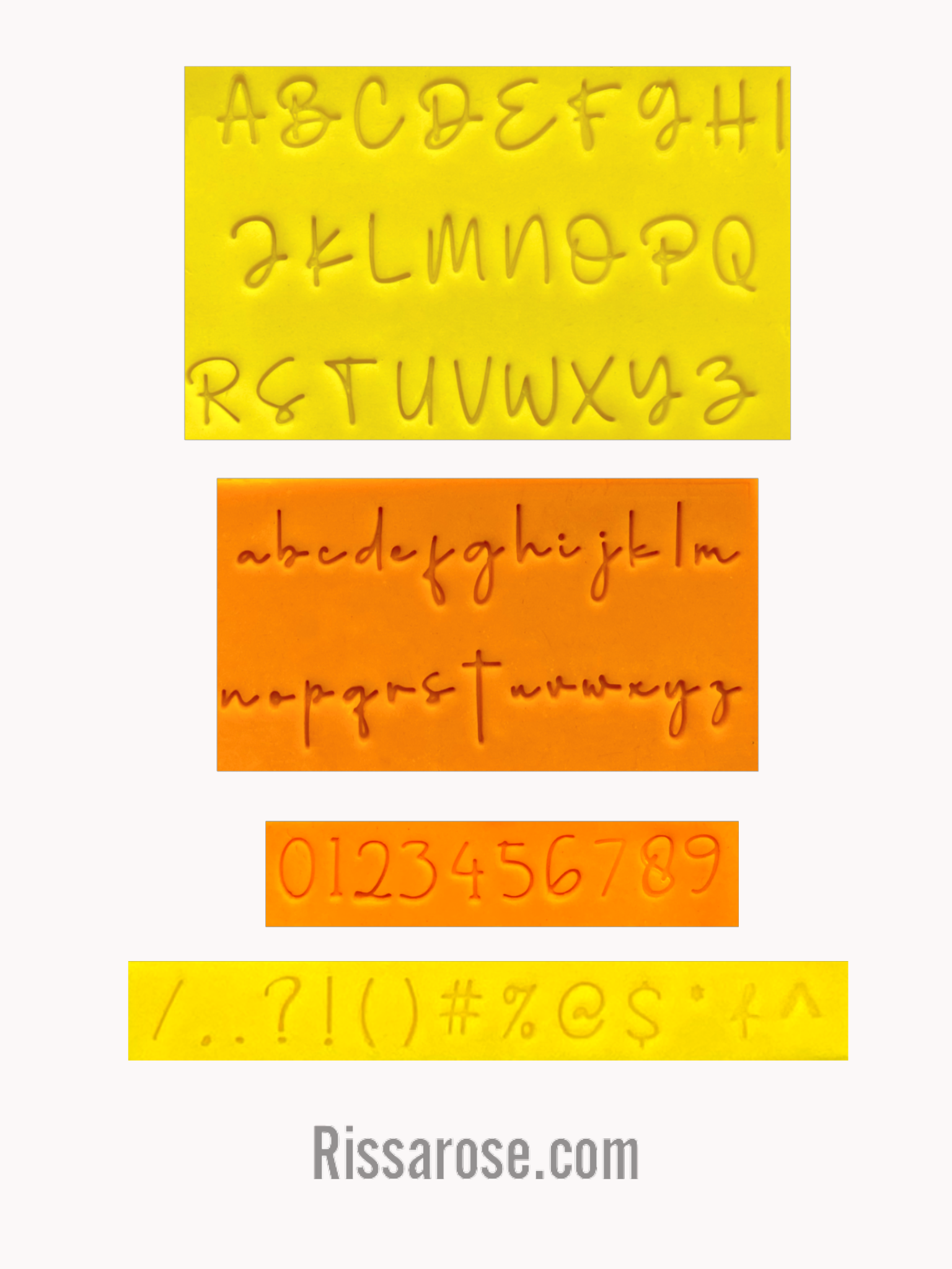 Signature Font Alphabets Set Numbers Symbols Set Rissarosecookiecutter
