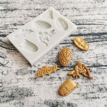 Load image into Gallery viewer, super heroes silicone moulds - spiderman batman superman ironman