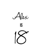 Load image into Gallery viewer, 18th birthday cookie stamp number 18 custom name custom name