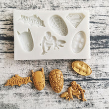 Load image into Gallery viewer, super heroes silicone moulds - spiderman batman superman ironman