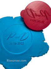 Load image into Gallery viewer, custom initial cookie debosser - wedding engagement name date