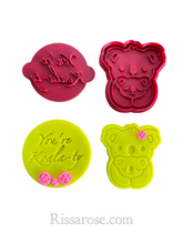 Load image into Gallery viewer, mother's day cookie cutter and stamp set - koala koala-ty mum baby cuddle both