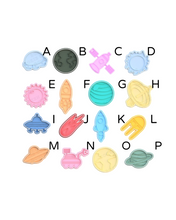 Load image into Gallery viewer, Space Elements Cookie Cutter Stamp Flying Saucer Rocket ship Spacecraft Planet