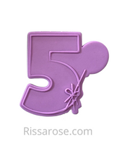 Load image into Gallery viewer, balloons number cookie cutter debosser bouquets heart 5