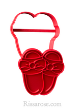 Load image into Gallery viewer, mother's day cookie cutter and stamp set - spa facial day cutter stamp - bubble wine spa set bathrobe slipper eye mask facial mum slippers