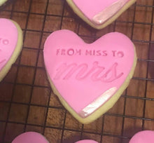 Load image into Gallery viewer, Mr & Mrs - From Miss to Mrs - I love you - Happy Anniversary - Congrats cookie stamps Fondant Embosser Cake Decoration