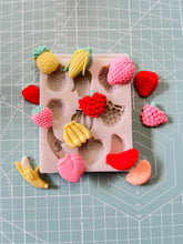 Load image into Gallery viewer, Fruit Silicone Mould banana peach pineapple corn Strawberry Cake Mould Fondant Decor Mould