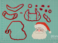 Load image into Gallery viewer, santa candy cane fondant cutter set christmas cake cupcakes father christmas / 7cm