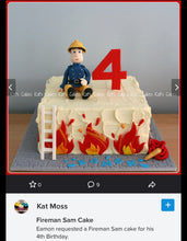 Load image into Gallery viewer, fire cutter - firetruck, firefighters cookie cakes - fireman sam