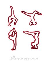 Load image into Gallery viewer, gymnastics fondant cutters handstand yoga pose