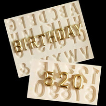 Load image into Gallery viewer, large 3d alphabet number silicone mould captial letter both