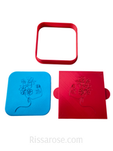 Load image into Gallery viewer, superfine stamp women face illustration cookie debosser raised stamp floral face