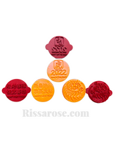 Load image into Gallery viewer, chinese new year cookie embosser tiger year fondant clay 2022 fortune luna year