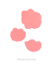 Load image into Gallery viewer, Flower bouquet set 2 - mother's day cookie cutter debossers leaf vase tag