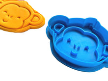 Load image into Gallery viewer, cute monkey cookie cutter stamp set - baby shower- jungle theme