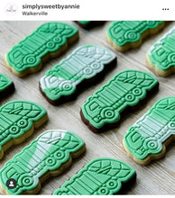 Load image into Gallery viewer, garbage truck cookie cutter - garbage truck -birthday cookie embosser
