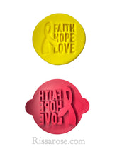 Load image into Gallery viewer, breast cancer cutter and cancer ribbon flight faith hope love
