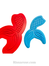 Load image into Gallery viewer, mermaid tail cookie cutter embosser debosser