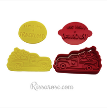 Load image into Gallery viewer, valentine cookie cutter stamp truck load of love