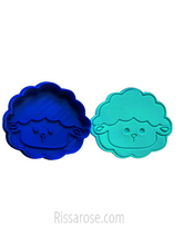 Load image into Gallery viewer, farm animals head face cookie cutters stamps - chicken horse lamb cow pig lamb