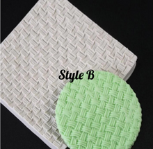 Load image into Gallery viewer, knitting texture silicone mould - cake decorating - fondant gum paste icing b