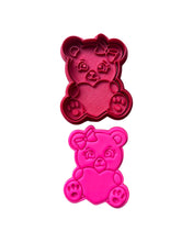 Load image into Gallery viewer, Panda Bear with Heart Cookie Cutter Stamp Valentines day