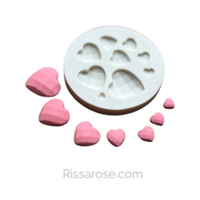 Load image into Gallery viewer, Hearts Silicone Mould love Valentine's Day dimond heart