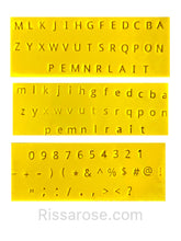 Load image into Gallery viewer, classic font alphabets set arial numbers symbols dual holder full set with dual holder