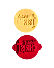 Load image into Gallery viewer, Traditional Christmas Nativity Scene Cookie Stamp Merry Christmas Baby Jesus Cross