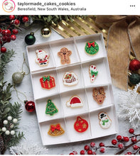 Load image into Gallery viewer, Mini xmas cookie cutter fondant embosser cupcake topper advent calendar Santa DIY Tools Clay Soap PYO