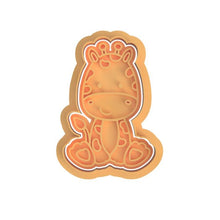 Load image into Gallery viewer, Safari Animals Cookie Cutter Stamp Lion Monkey Hippo Giraffe Hippopotamus Elephant