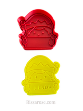 Load image into Gallery viewer, christmas elf cookie cutter elfman elfwoman cookie cutter stamp personalized space cutter diy tools clay soap elf woman cutter & stamp