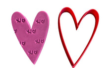 Load image into Gallery viewer, heart shape cutter xo texture stamp valentines day mother's day father's day heart shape cutter