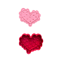 Load image into Gallery viewer, Gnome Cookie Cutter Stamp Heart Mushroom Valentine's day