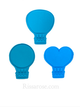 Load image into Gallery viewer, hot air balloon cookie cutter stamp oval round heart shape all 3
