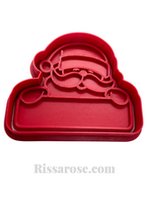 Load image into Gallery viewer, christmas santa cookie cutter stamp father christams fodant embosser personalized space cutter diy tools clay soap