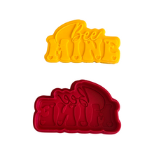 Load image into Gallery viewer, Valentine's cookie Bee mine theme bee cutter love debosser