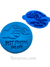 Load image into Gallery viewer, father&#39;s day cookie stamps - dad son fist best friend for life
