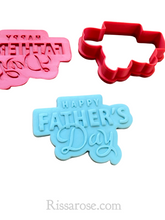 Load image into Gallery viewer, happy father's day cookie cutter debosser